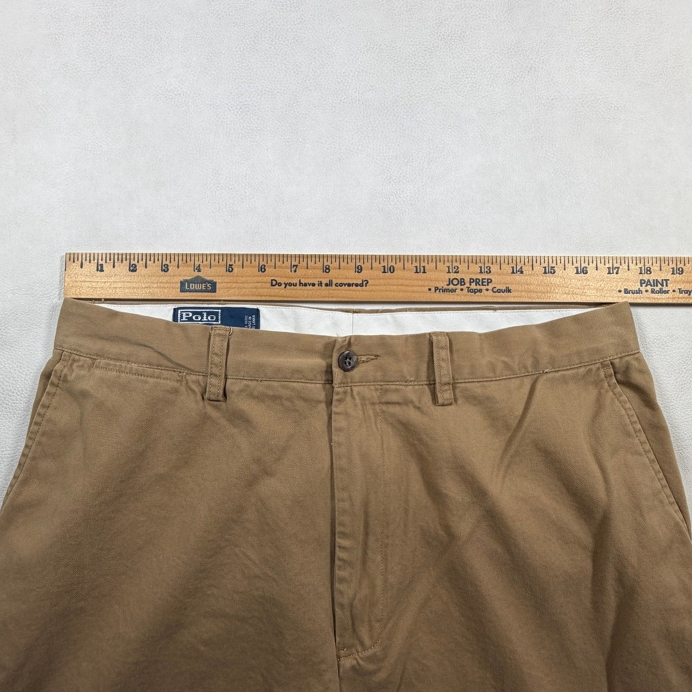 Polo Ralph Lauren Prospect Pant Mens 35x32 Khaki Tan Cotton Chino Straight Leg - Picture 7 of 12
